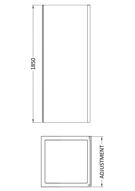 Aquarius Bathrooms Side Panel Aquarius Urbano 6mm Side Panel 1850mm