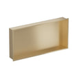 Croswwater Shower Niche Brushed Brass Crosswater Square Shower Niche with LED - 610 x 305 x 80mm for Stud Walls