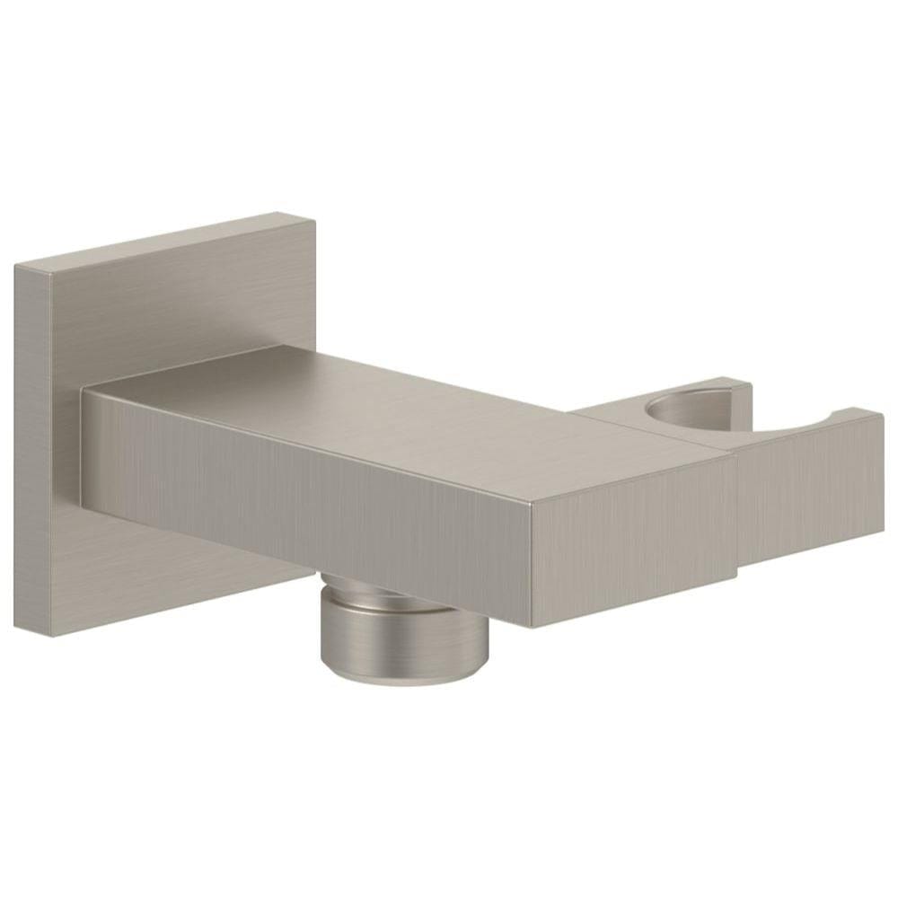 Villeroy & Boch Shower Brackets and Outlets Brushed Nickel Villeroy & Boch Universal Square Wall Outlet and Hand Shower Holder