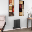 Eastbrook Panel Radiator 600 x 470 / Central Heating Eastbrook Charlton Horizontal Aluminium Designer Radiator in Matt Anthracite
