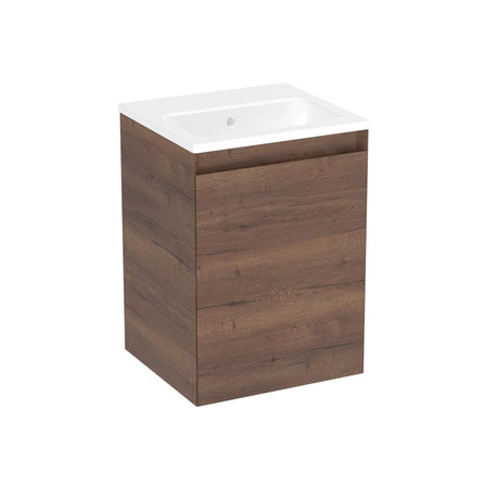 Saneux Cloakroom Vanity Unit Saneux Uni 400mm Wall Mounted One Door Vanity Unit with Basin