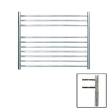 JIS Ladder Rail 600 x 750mm / Polished Chrome / Electric Only with Cylindrical Adjustable Element JIS Sussex Newick Horizontal Stainless Steel Heated Towel Rail