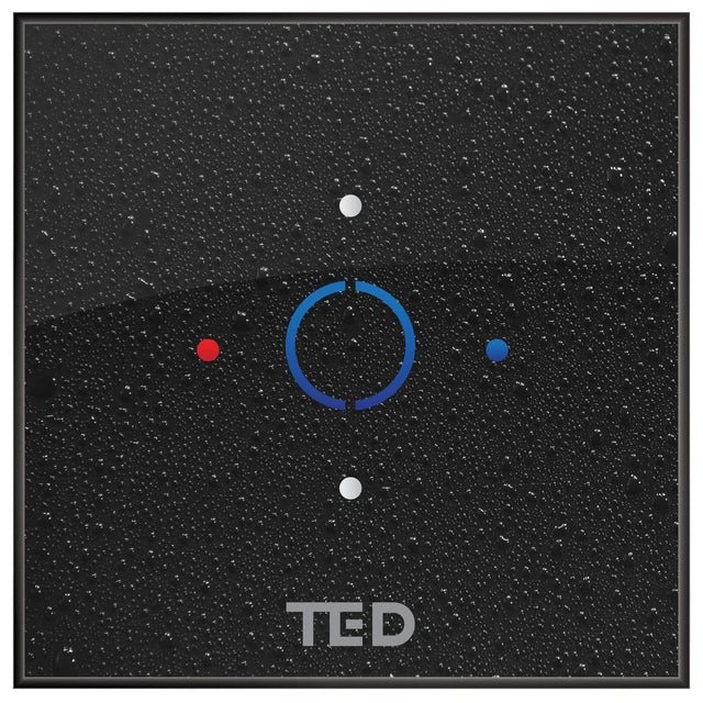 TED Concealed Shower Valve TED Cuba Single Outlet Digital Shower Valve System in Black