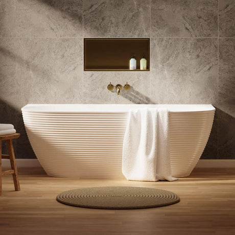 Crosswater Back To Wall Freestanding Bath Gloss White Crosswater Auriga Back to Wall Freestanding Bath - 1700 x 800mm