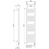 Vogue Ladder Rail Vogue Chube Straight Ladder Rail in Polished Stainless Steel