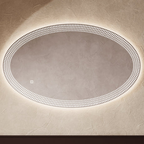 Crosswater Illuminated Mirror 900mm Crosswater Canvass LED Illuminated Round Mirror