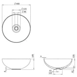 Crosswater Countertop Basin Crosswater Circus 400mm Round Countertop Basin