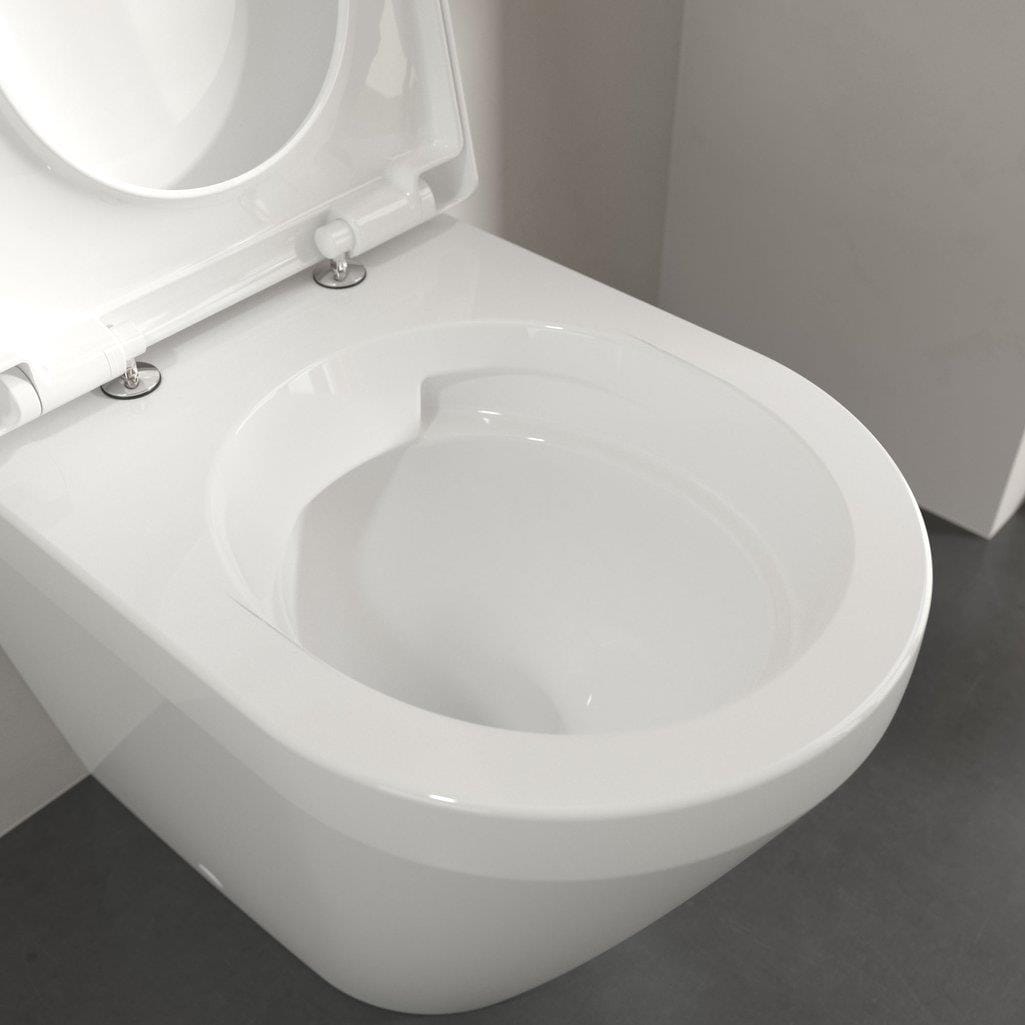 Villeroy & Boch Back to Wall Toilet Villeroy & Boch Architectura Back to Wall Rimless Toilet with TwistFlush and Soft Close Seat
