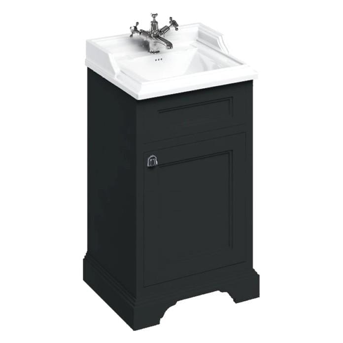 Burlington Cloakroom Vanity Unit Matt Black / 2 Burlington Freestanding Square Cloakroom Vanity Unit with Basin