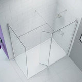 Merlyn Wetroom Panel Chrome / 300mm Merlyn 8mm Wet Room Swivel Panel