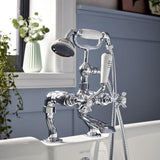 Heritage Bath Shower Mixer Heritage Dawlish Bath Shower Mixer with Handset in Chrome