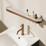 Crosswater Shelf Brushed Bronze Crosswater Velo Shelf, Soap Dispenser and Tumbler Holder