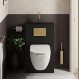 Crosswater WC Back To Wall Unit Matt Black Crosswater WC Unit - 545mm Wide