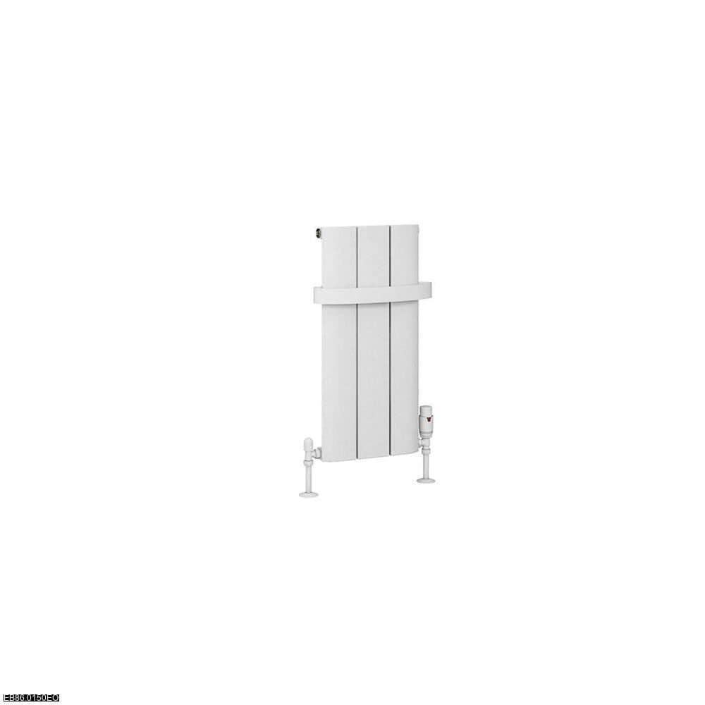 Eastbrook Panel Radiator Eastbrook Peretti Straight Vertical Aluminium Radiator in Matt White