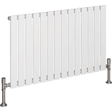 Aquarius Bathrooms Panel Radiator 600 x980mm / White Aquarius Flat Panel Single Horizontal Radiator