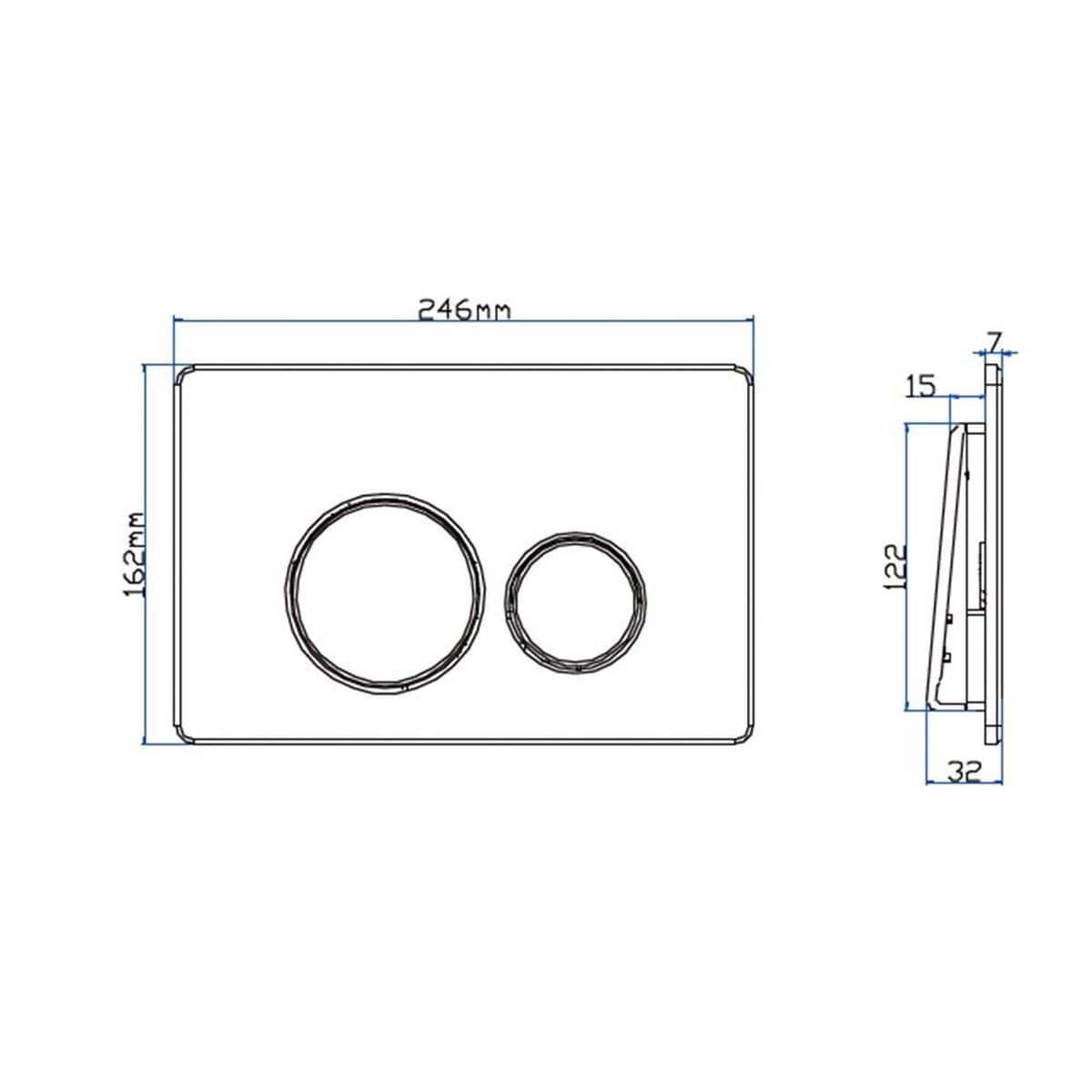 Imex Wall Hung WC Frame Imex Adjustable 1070-1270mm Wall Mounted Frame and Cistern with Stainless Steel Flush Plate