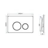 Imex Wall Hung WC Frame Imex Adjustable 1070-1270mm Wall Mounted Frame and Cistern with Stainless Steel Flush Plate
