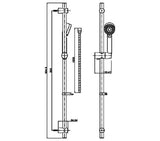 Crosswater Shower Riser Rail Crosswater Fusion 3 Function Riser Rail Shower Kit