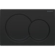 Geberit Flush Plate Black Matt Geberit Alpha Flush Plate with Round Buttons