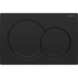 Geberit Flush Plate Black Matt Geberit Alpha Flush Plate with Round Buttons