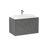 Imex Wall Mounted Vanity Unit Imex Arco Wall Hung 800mm Single Drawer Vanity Unit with Worktop and Inset Basin