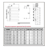 Reina Ladder Rail Reina Carpena Aluminium Central Heating Designer Towel Rail