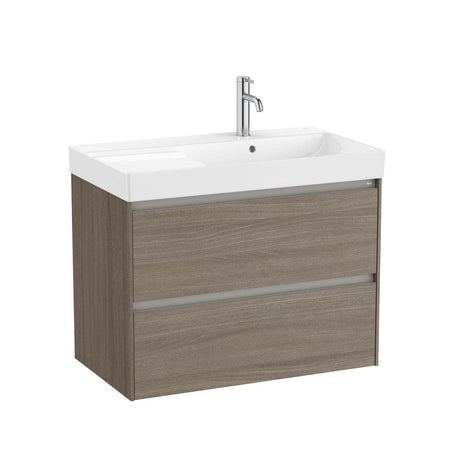 Roca Ona 800mm Wall Mounted Two Drawer Vanity Unit with Basin
