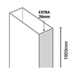 Merlyn Extension Profile Merlyn Series 10 Extension Profile for Sliding Doors