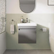 Britton Wall Mounted Vanity Unit Matt Grey Britton Dalston Wall Mounted 500mm Vanity Unit with Basin