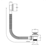 Imex Bath Waste Imex Hair Catch Easy Clean Large Dome Clicker Bath Waste