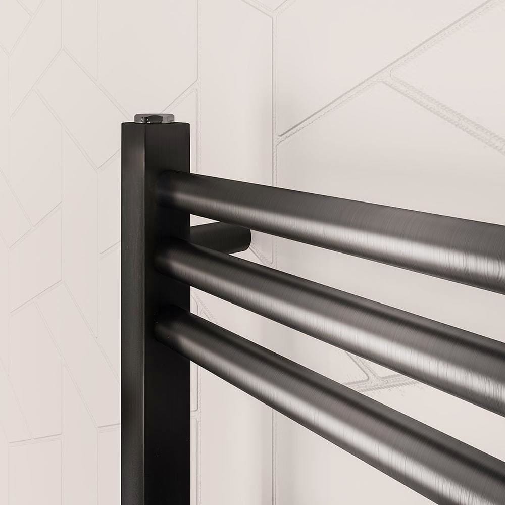 Eastbrook Ladder Rail Eastbrook Wendover Straight Heated Towel Rail in Brushed Gunmetal