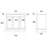 Eastbrook Floor Standing Vanity Unit Eastbrook Hardwick Traditional 900mm Floor Standing Vanity Unit with Basin