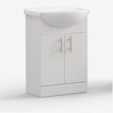 Aquarius Bathrooms Bathroom Suite Aquarius View 550mm Vanity Unit with Basin and Close Coupled Toilet Set in White