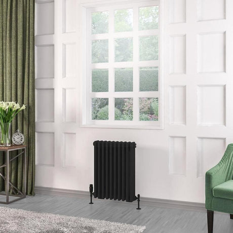 Eastbrook Rivassa Traditional 3 Column Radiator in Matt Black