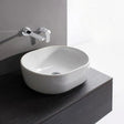 Crosswater Countertop Basin Crosswater Pearl Oval 450mm Countertop Basin with Overflow