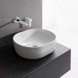 Crosswater Countertop Basin Crosswater Pearl Oval 450mm Countertop Basin with Overflow