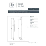 JTP Shower Riser Rail JTP VOS Slide Rail with Single Function Shower Handset and Hose with Bottom Outlet in Brushed Bronze