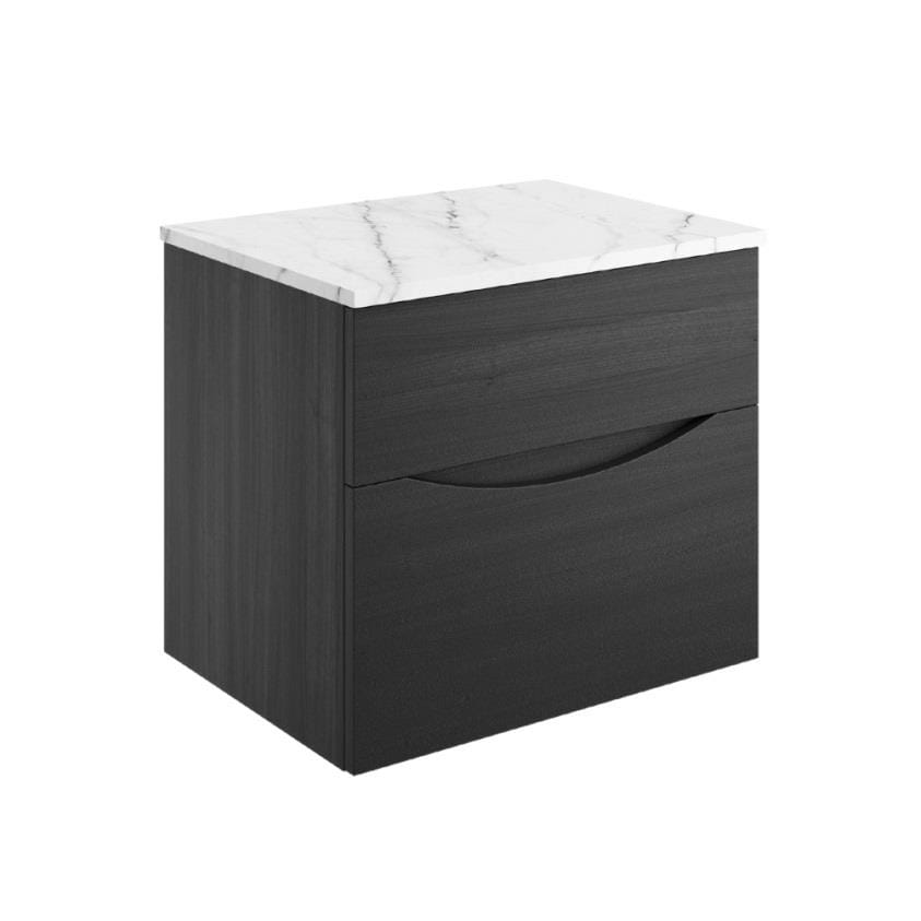 Crosswater Wall Mounted Vanity Unit Crosswater Glide II Wall Mounted Two Drawer Vanity Unit with Worktop