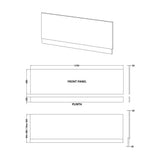 Aquarius Bathrooms Bath Panel Aquarius Halite Waterproof Front Bath Panel in Matt Grey