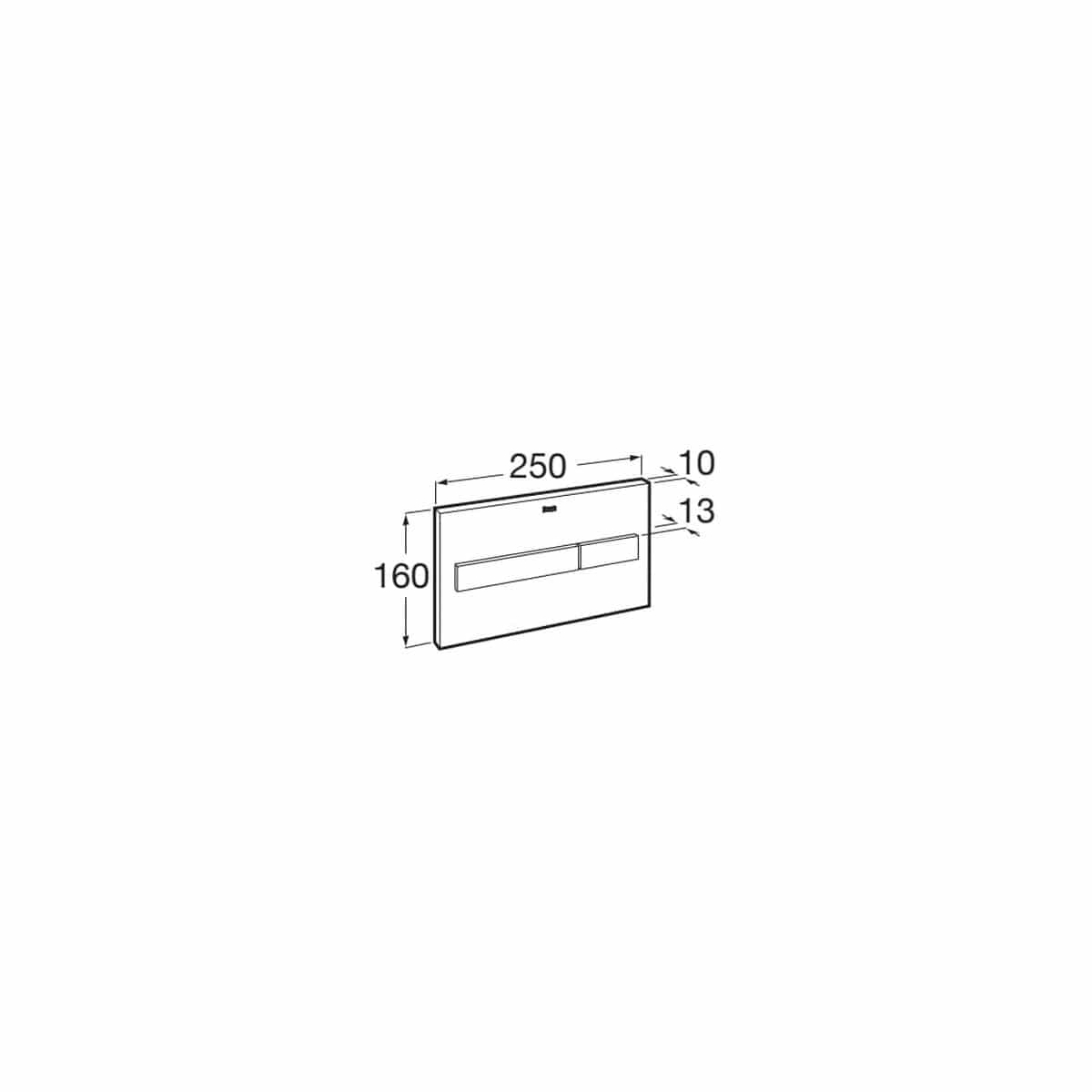Roca Flush Plate Roca Duplo One PL7 Flush Plate with Square Buttons