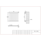 Aquarius Bathrooms Panel Radiator Aquarius Flat Panel Single Horizontal Radiator