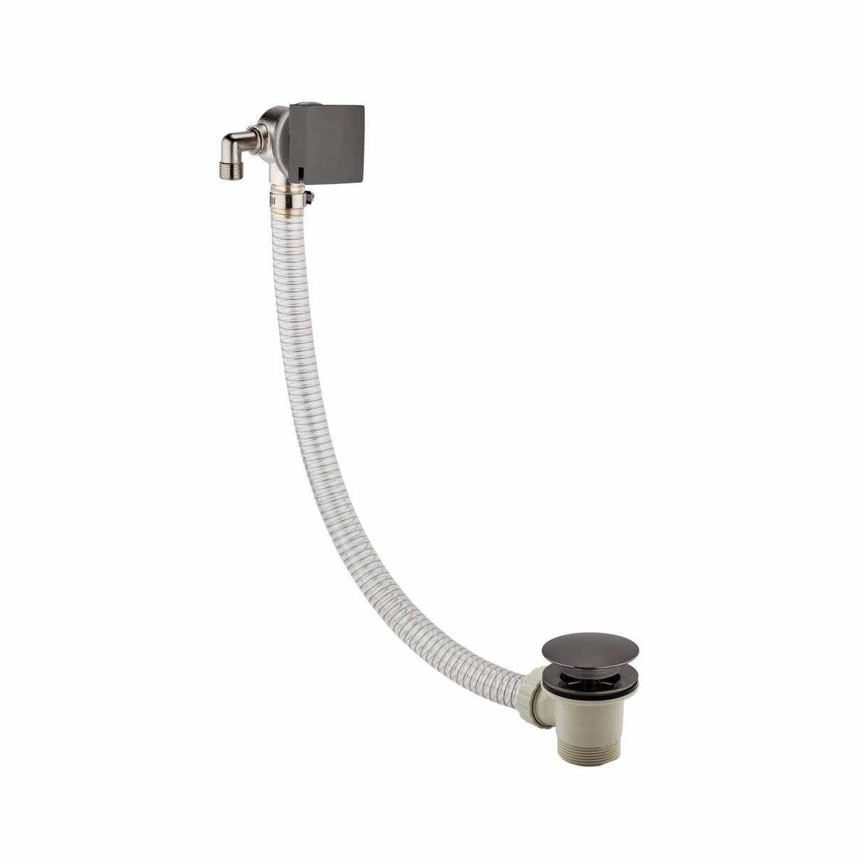 JTP Overflow Filler Brushed Black JTP HIX Exofil Bath Overflow Filler and Click Clack Waste