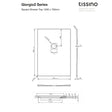 Tissino Rectangle Shower Tray 1200 x 750mm Tissino Giorgio2 Rectangle Shower Tray in White Slate