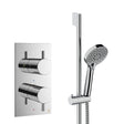 Crosswater Concealed Shower Set Chrome Crosswater Design 2 Handle 1 Outlet Shower Set 2 with Slide Rail