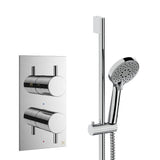 Crosswater Concealed Shower Set Chrome Crosswater Design 2 Handle 1 Outlet Shower Set 2 with Slide Rail