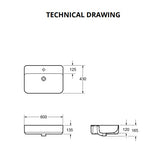 Aquarius Countertop Basin Aquarius JF-Series 1 Taphole Countertop Basin