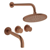 UK Bathroom Store Concealed Shower Set Crosswater Module Shower Set 3 with Fixed Overhead Shower and Bath Spout