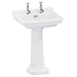 Burlington Wall Hung Basin 620mm / 2 / Pedestal Burlington Guild Basin with Pedestal or Washstand