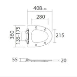 Crosswater Toilet Seat Crosswater KAI Slimline Soft Close Quick Release Toilet Seat