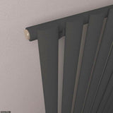 Eastbrook Panel Radiator Eastbrook Tunstall Straight Horizontal Designer Radiator in Matt Black